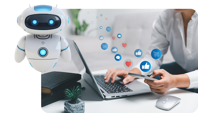 Character using Amotii laptop